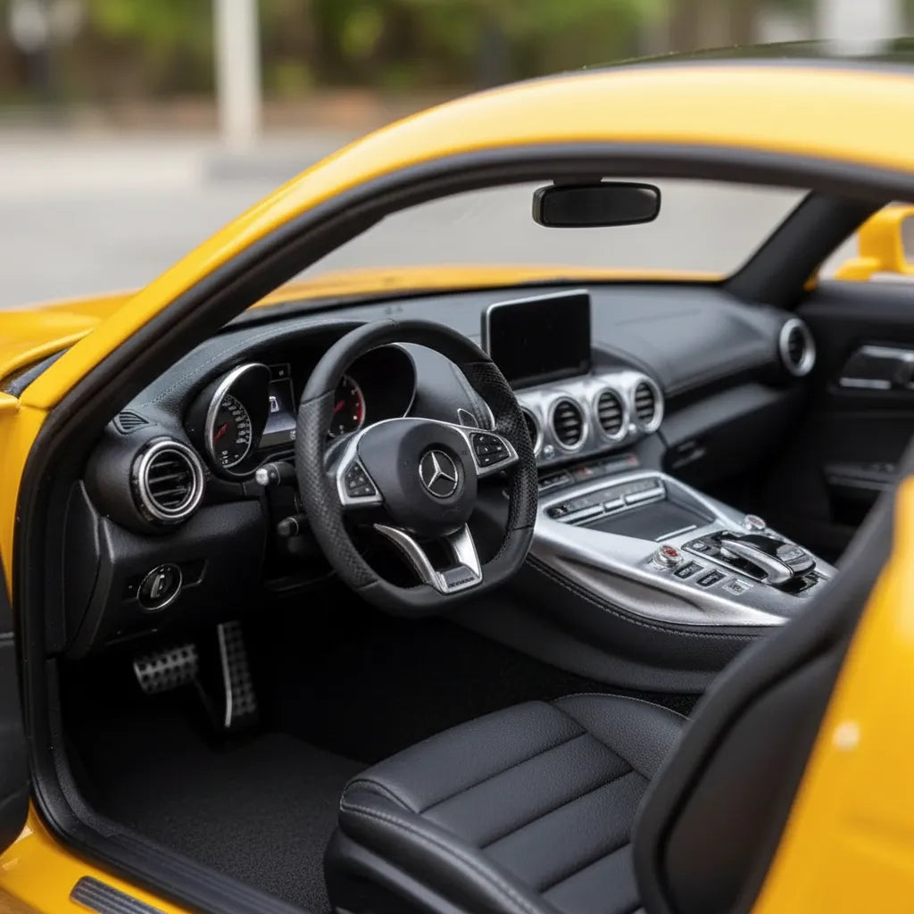 Carro Coleccionable A Escala 1/32 Mercedes-amg Gt Amarillo