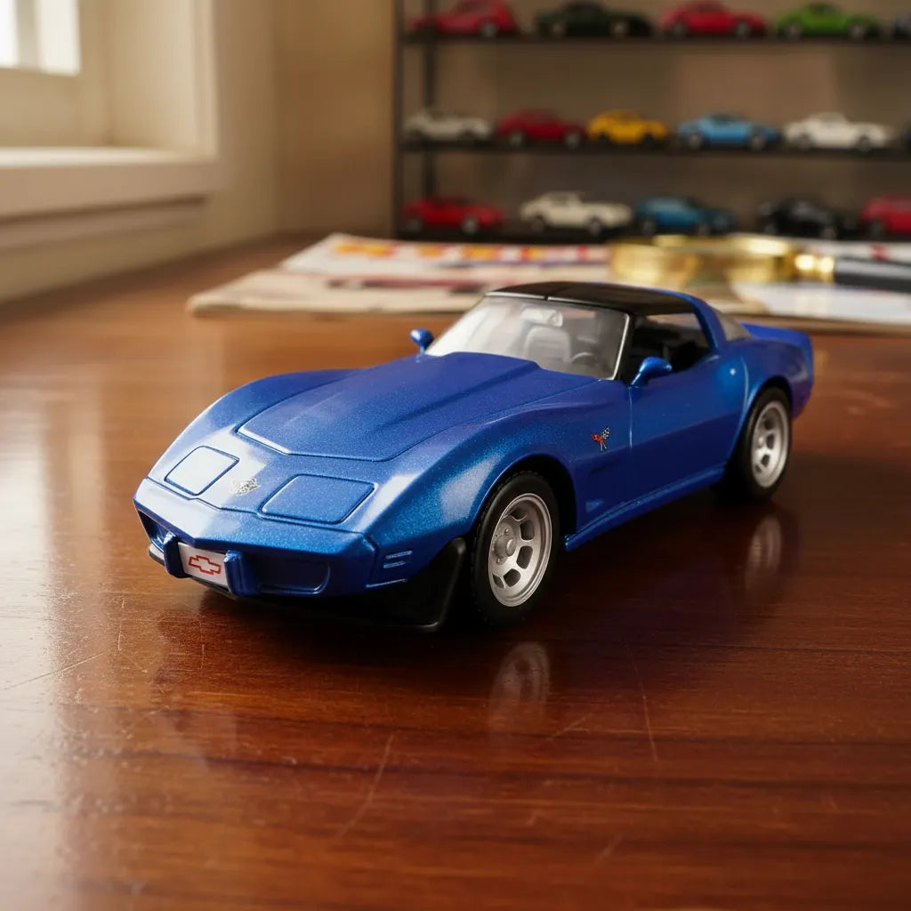 Carros Coleccionable A Escala 1/36 Chevrolet Corvette Azul