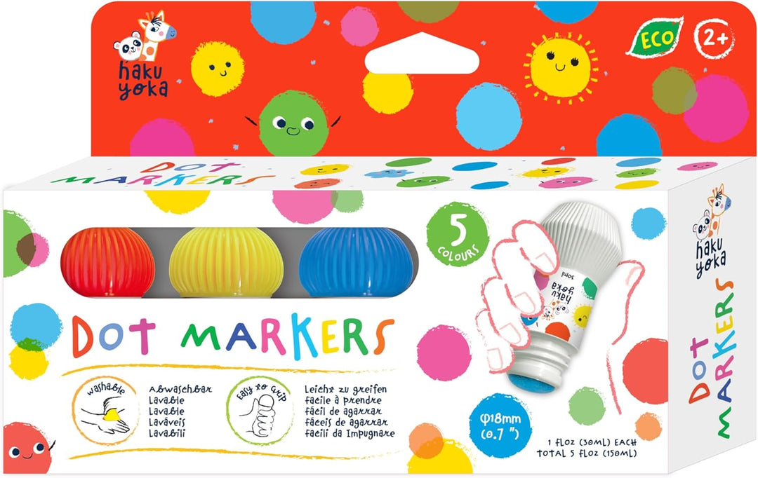 Marcadores Lavables De Puntos Para Niños