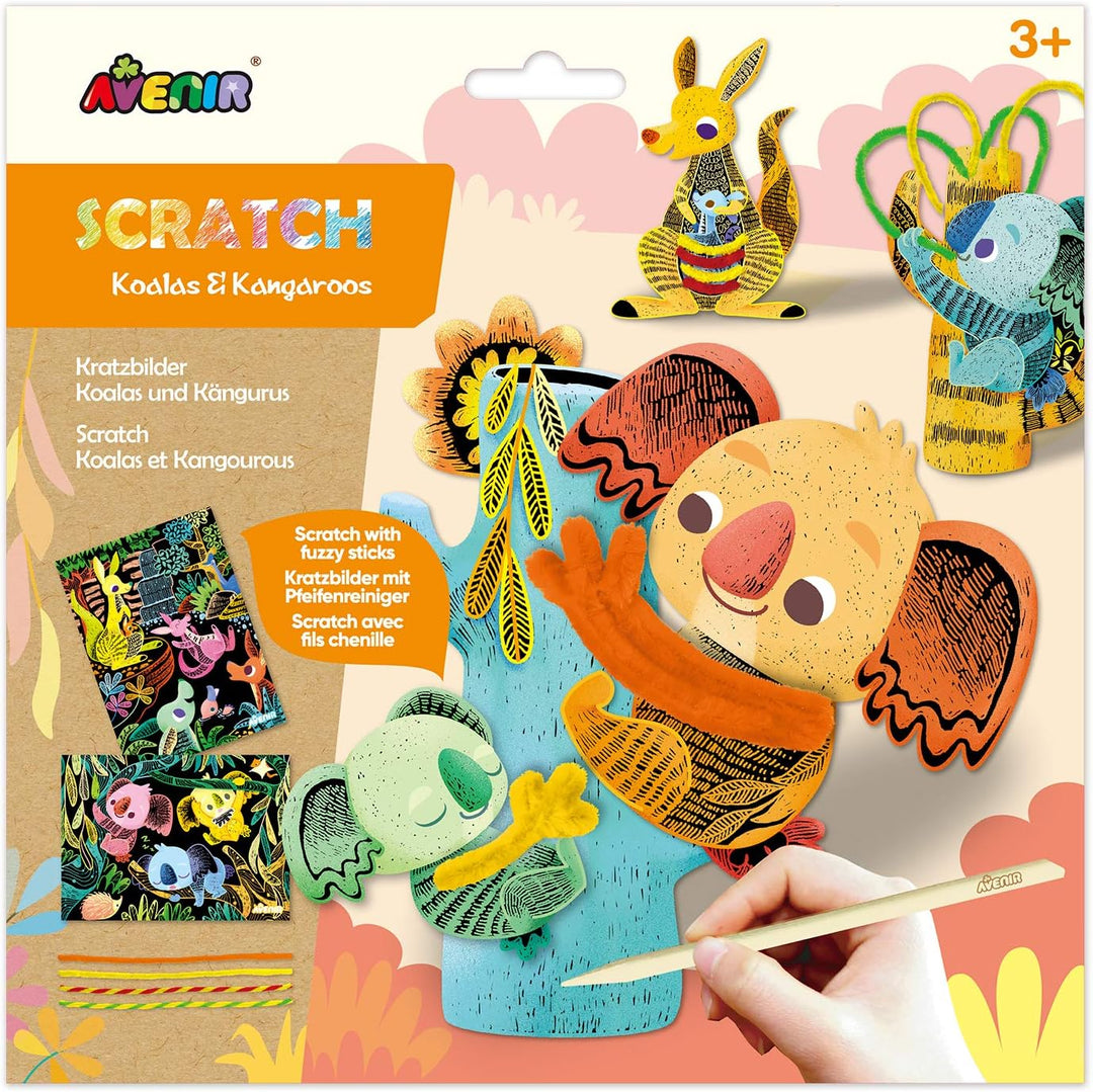 Juego Rasca Y Colorea Koalas  Para Niños
