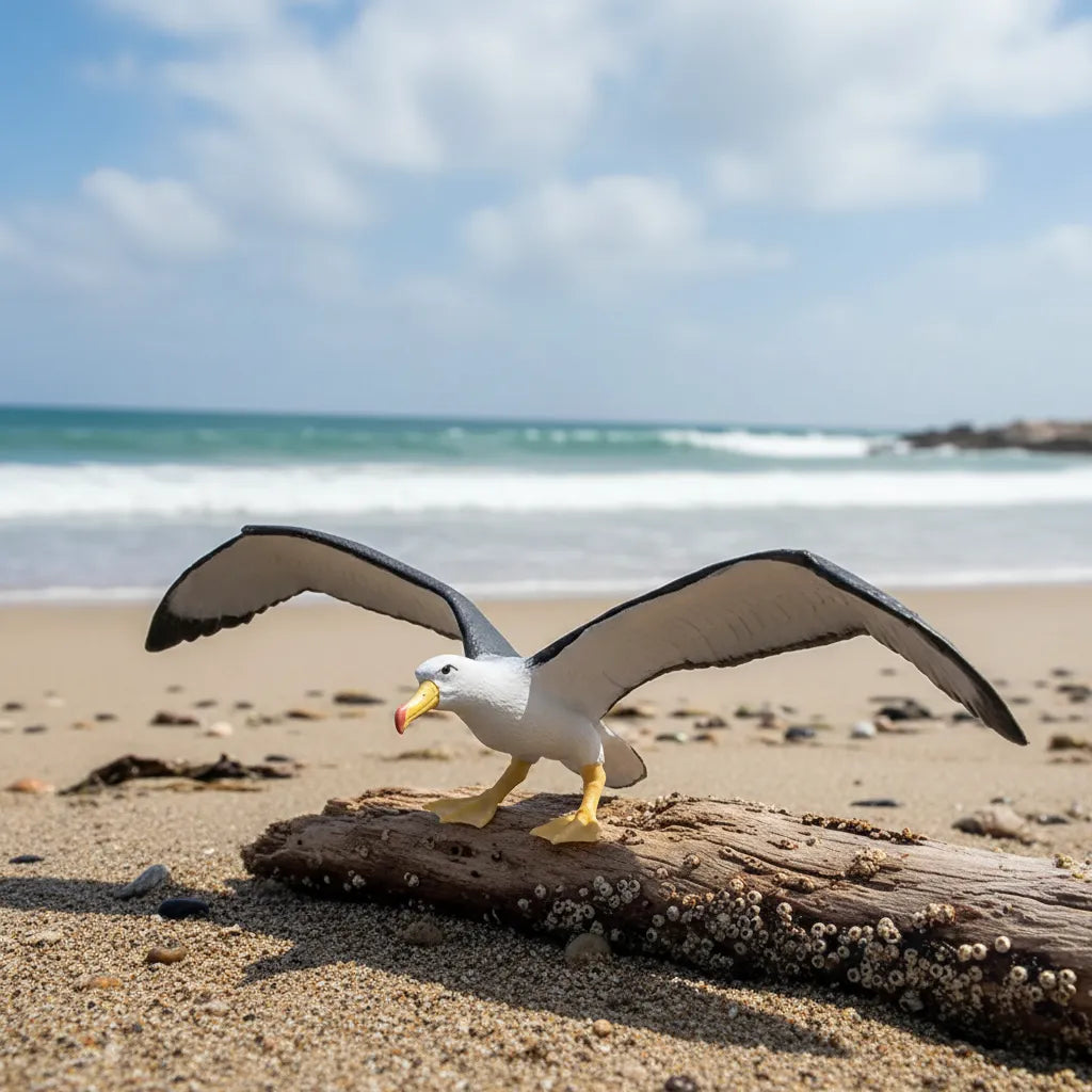 Figura Coleccionable Albatroz Pintado A Mano Papo Para Niños