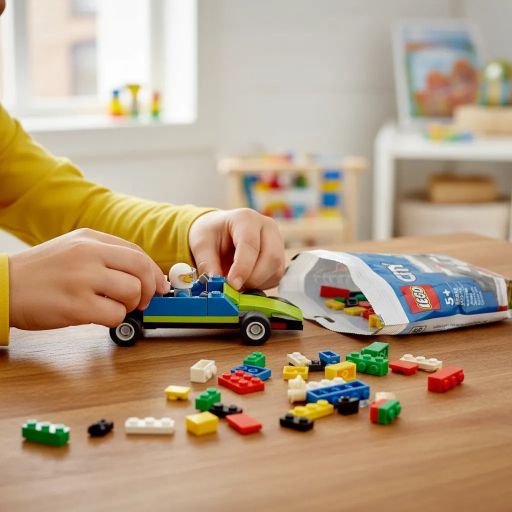 Juego Lego Auto De Carrera 44 Piezas Niños