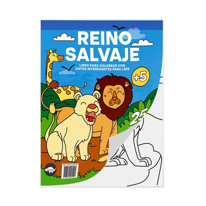 Libro Para Colorear Reino Salvaje Para Niños