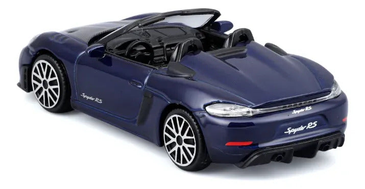 Carro Coleccionable Bburago 1:45 Porshe 718 Spyder Rs Azul