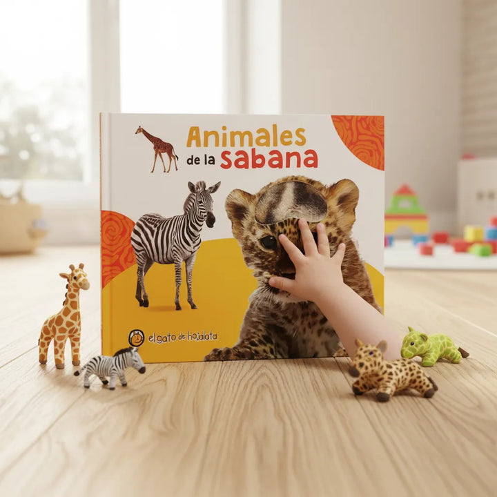 Libro Infantil Texturas Animales De La Sabana