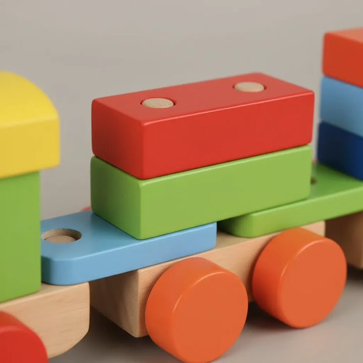 Juego Didáctico Tren De Madera Colores Para Niños