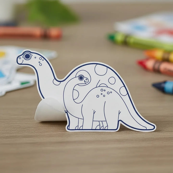 Set Stickers Para Colorear De Dinosaurios Niños