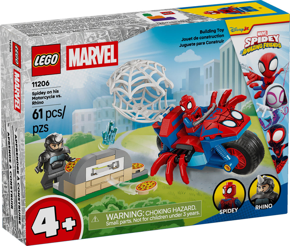 Juego Construcción Marvel Spidey Vs Rhino Moto Lego Original