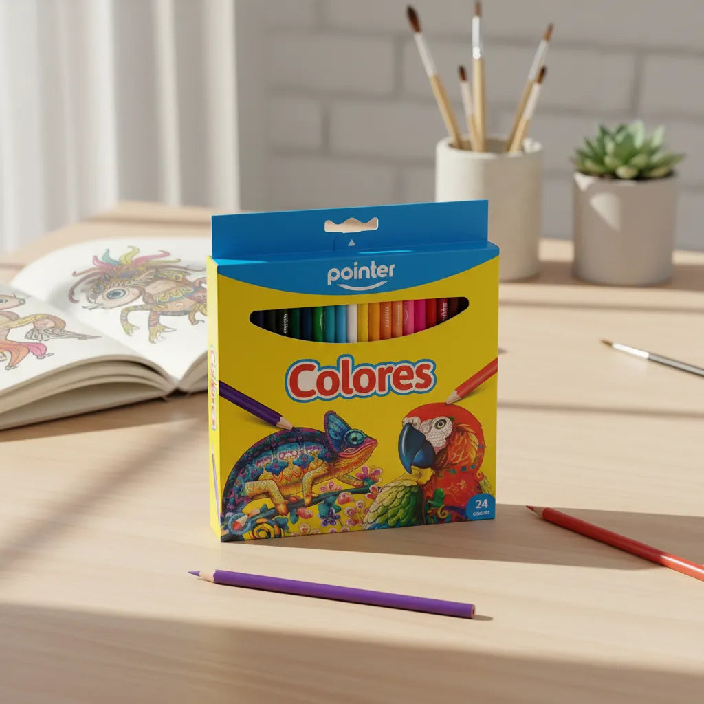 Caja De Colores Lápices 24 Unidades Para Niños