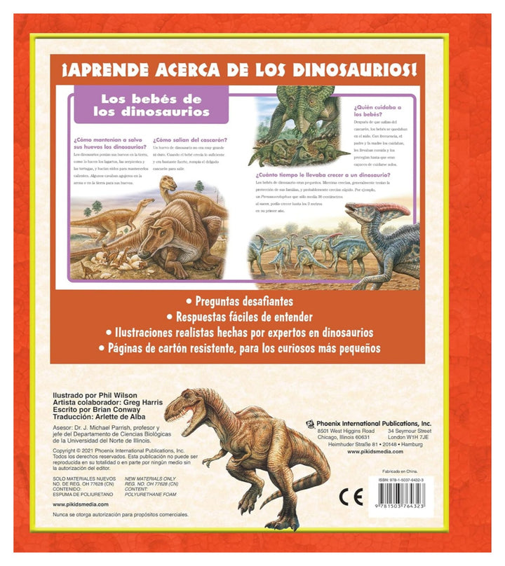 Mi Primer Libro De Preguntas Y Repuesta Dinosaurios Niños