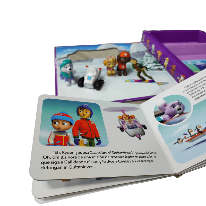 Libro Infantil Paw Patrol Con 4 Figuras Niños