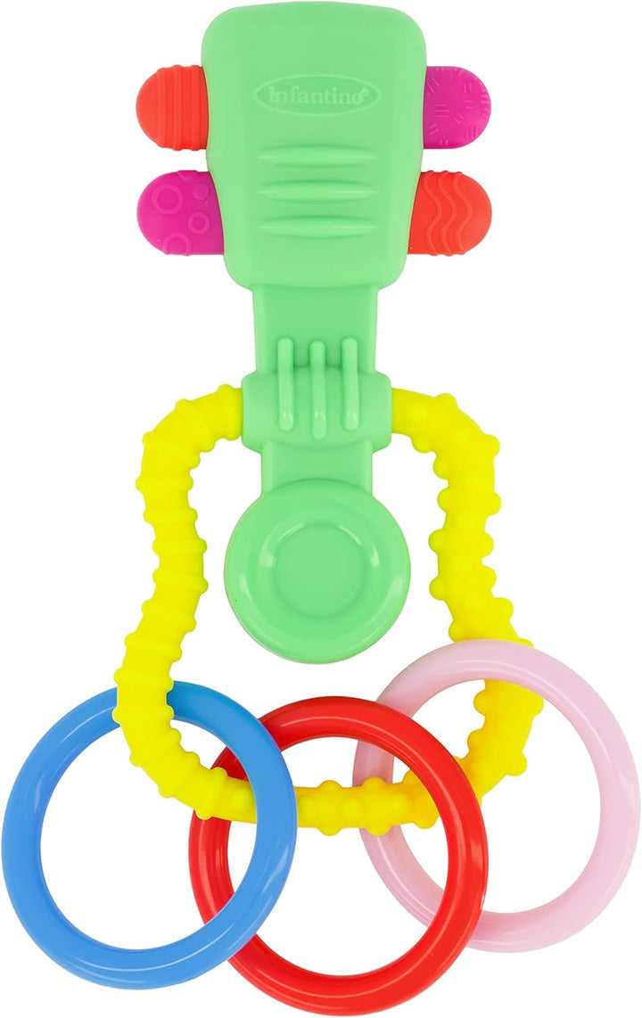 Juguete Guitarra Sensorial Bebé Aros Y Texturas
