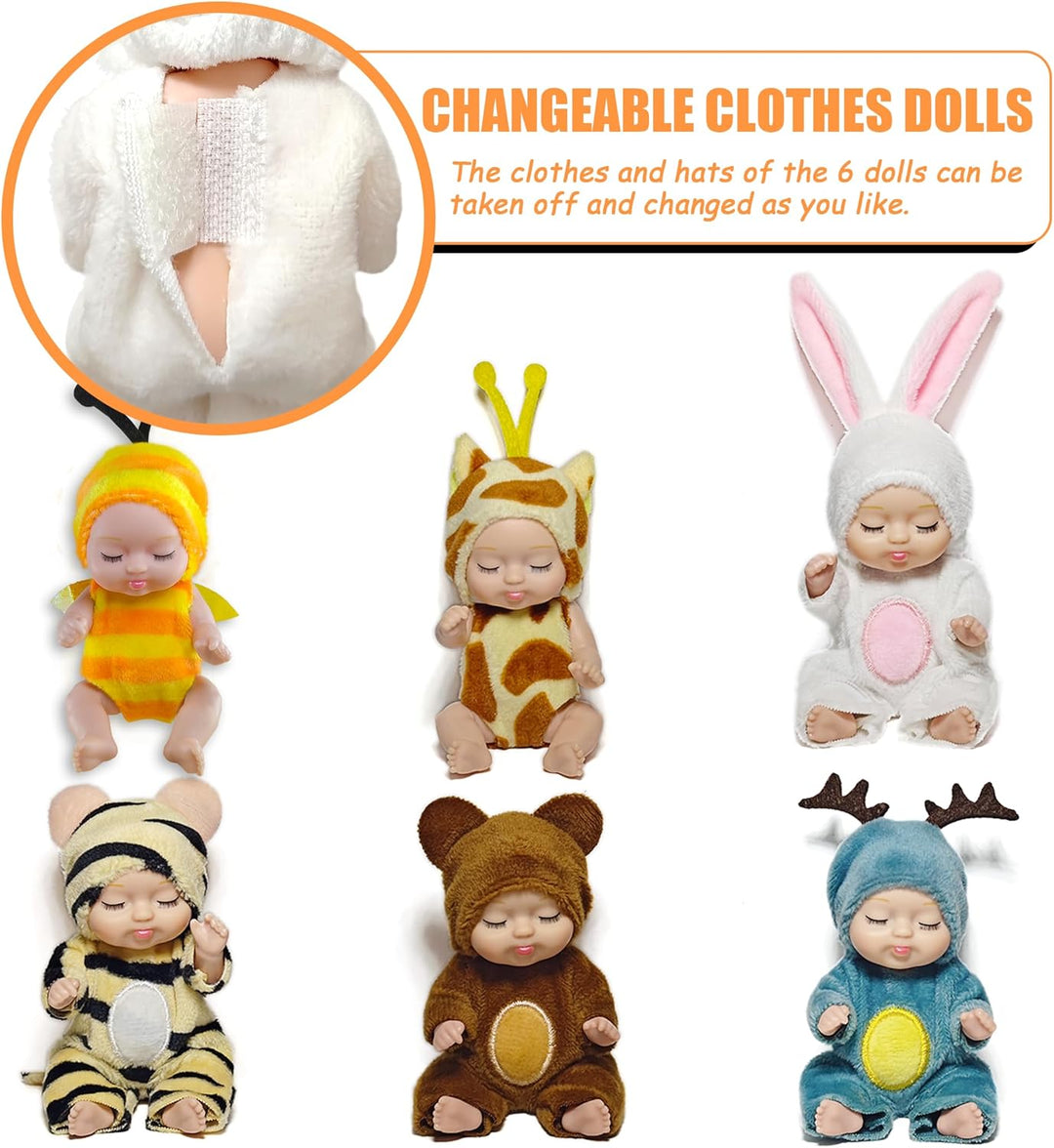Juguete Set 6 Mini Muñecos Disfrazados Para Niños