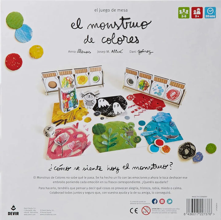 Juego De Mesa El Monstruo De Colores Para Niños Familia
