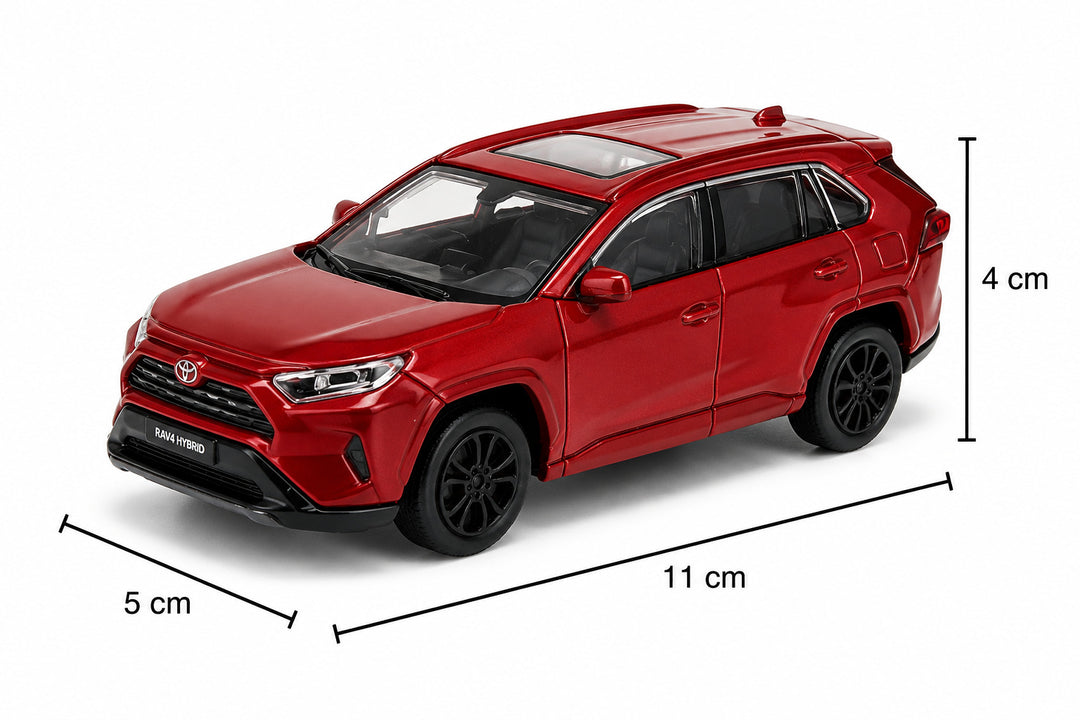 Carro Coleccionable A Escala 1/36 Toyota Rav4 2022 Rojo