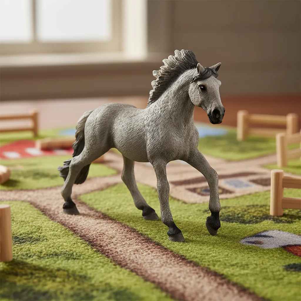 Figura Animales Caballo Sorraia Mustang Pintado A Mano