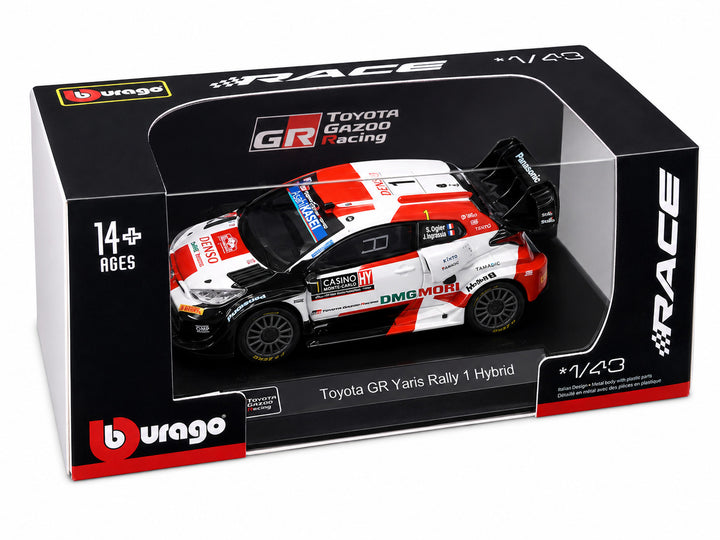 Carro Escala Bburago 1/43 Toyota Gr Yaris Rally1 Hybrid Wrc