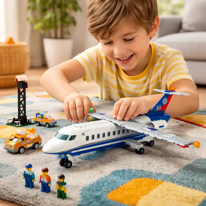 Juego De Construccion Tipo Lego Avion Aeropuerto