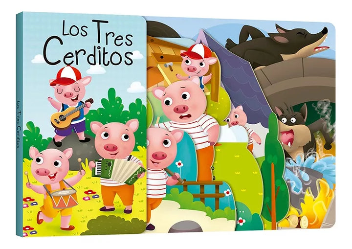 Libro Infantil los Tres Cerditos alto relieve para Niños
