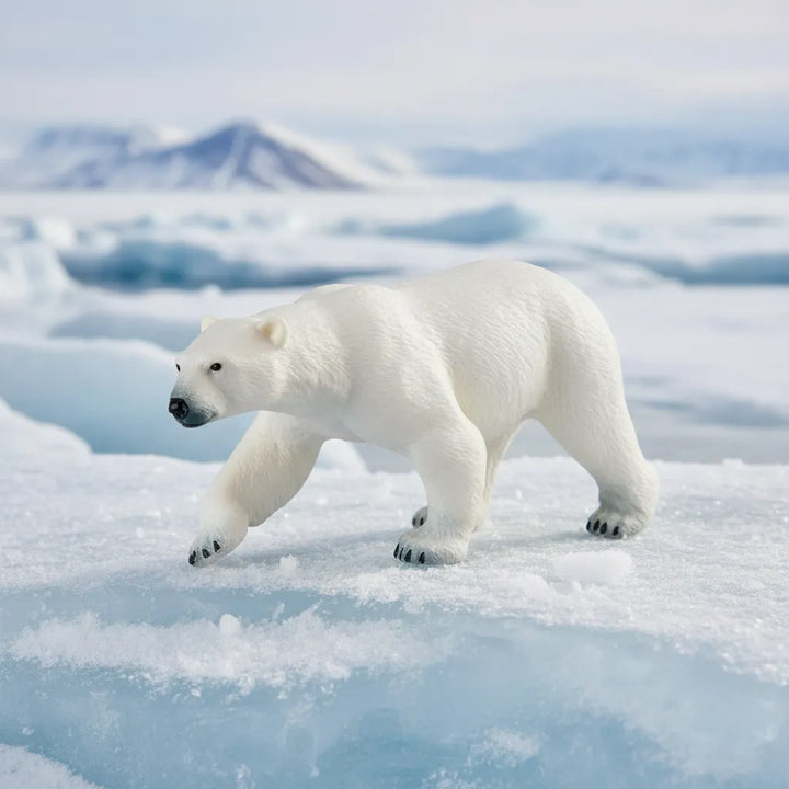 Figura Oso Polar Pintado a Mano