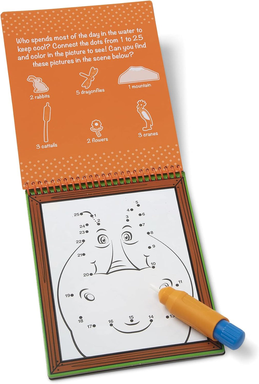 Libro para Pintar con Agua conecta los puntos Safari