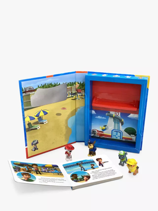 Libro Infantil Juego 2 En 1 Figuras Paw Patrol Para Niños