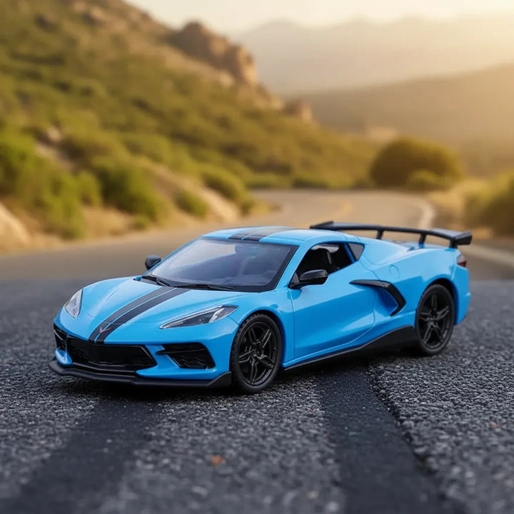 Carros A Escala 1/36 Chevrolet Corvette Stingray Coupe Azul
