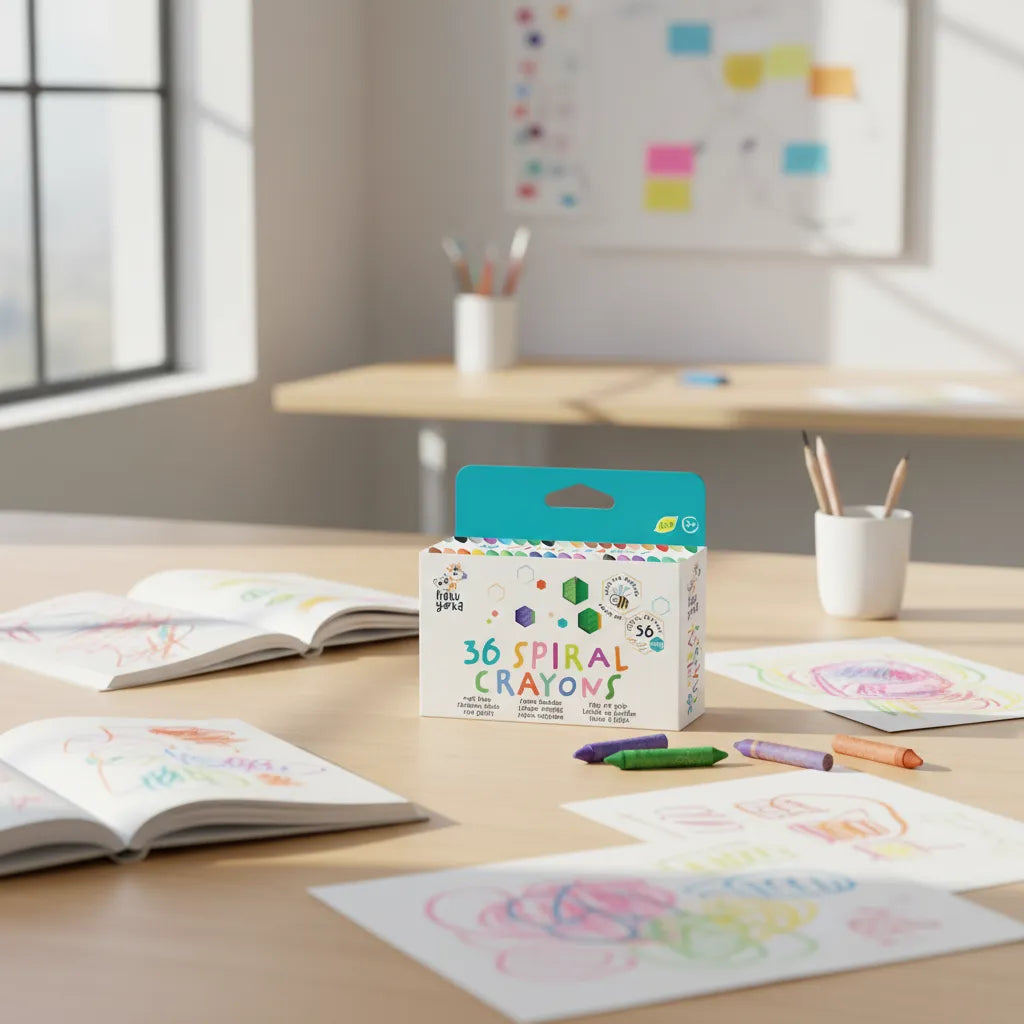 Caja De 36 Crayones Texturizados