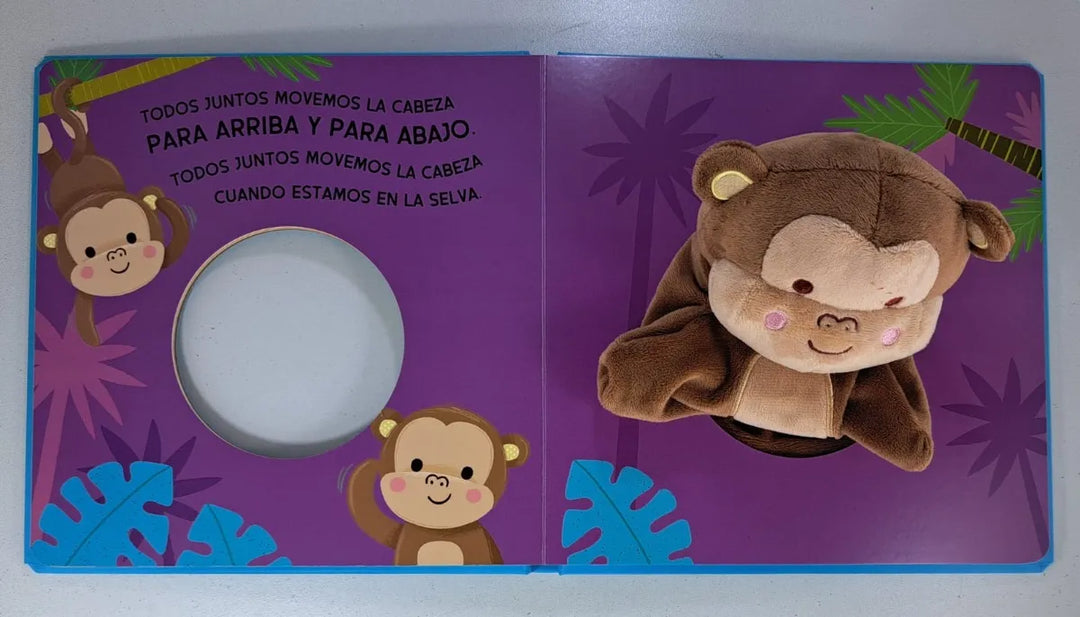 libro didactico Mono Con Títere Para Niños