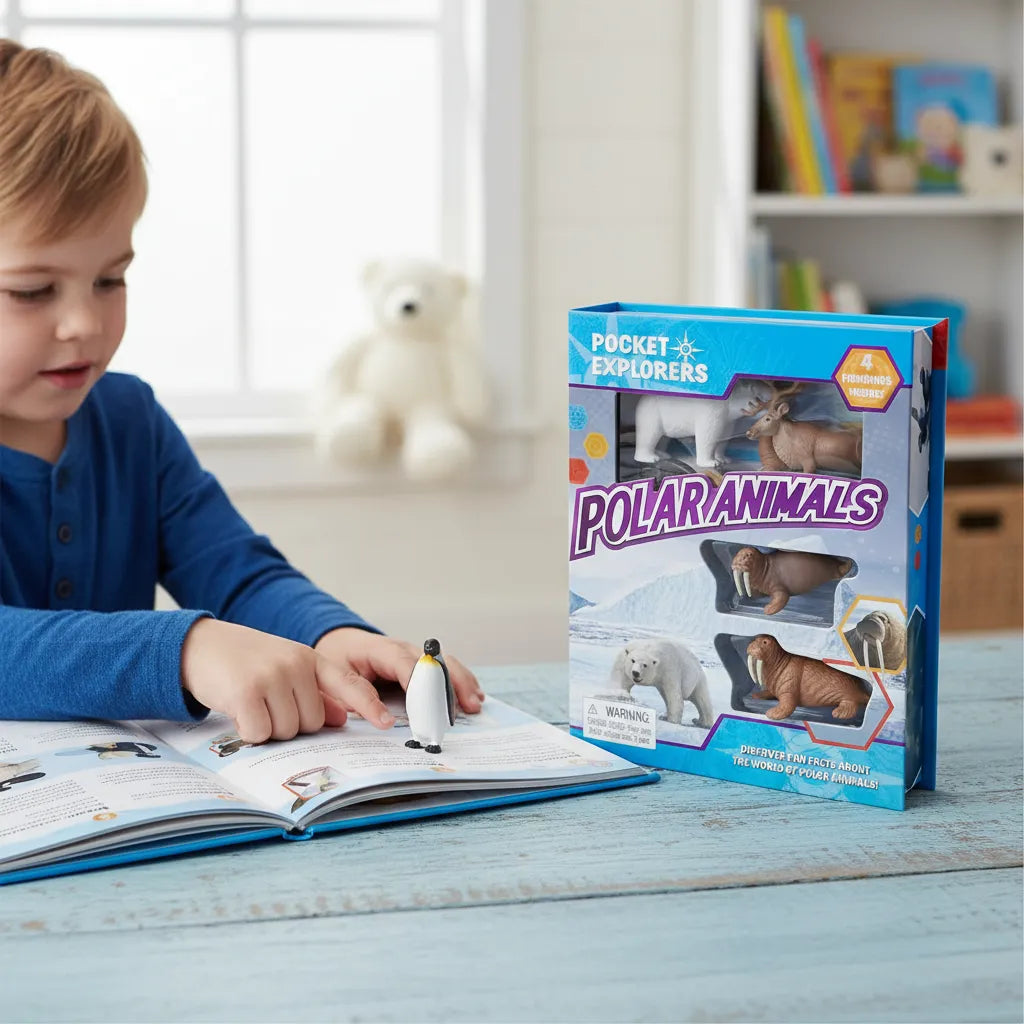 Libro Interactivo 2 En 1 Figuras Animales Polares Niños