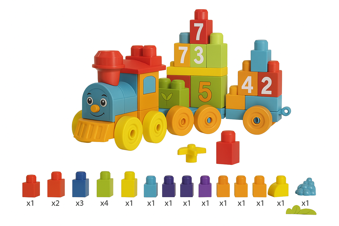 Juego Bloques Grandes Tren 50 Piezas Niños