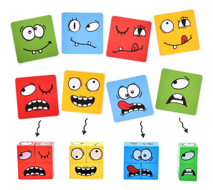 Juego Didáctico Caras Divertidas Para Niños