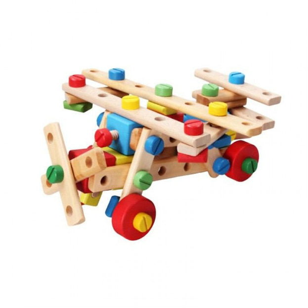 Juego Armatado De Tuercas En Madera Para Niños