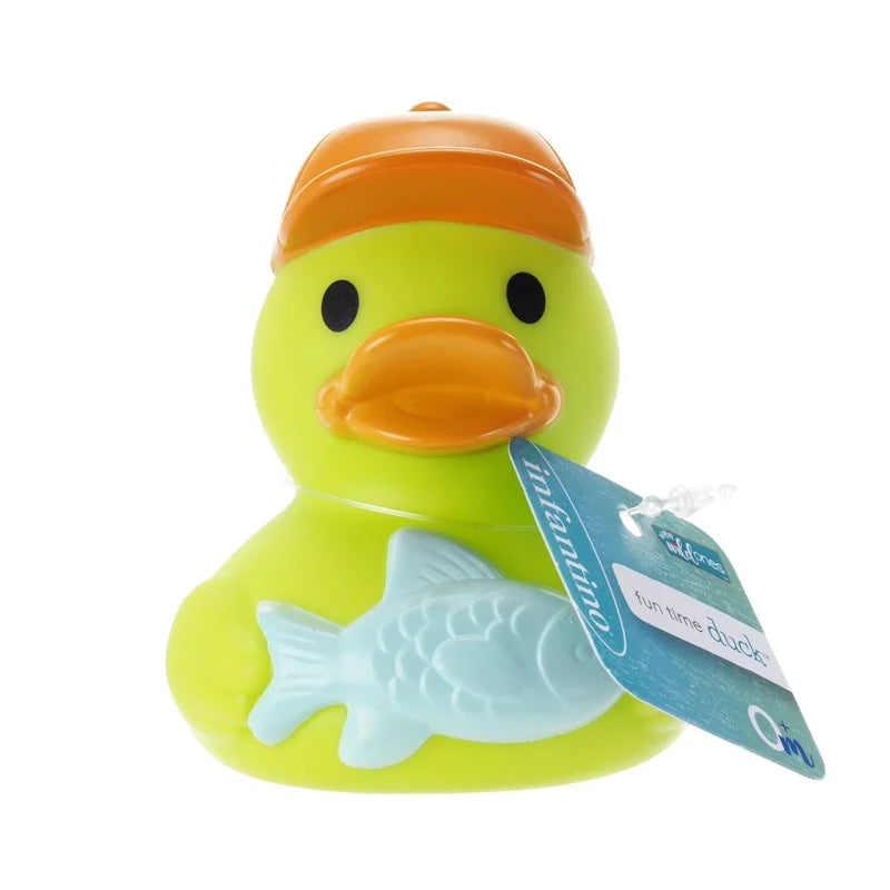 Juguete Patito De Baño Infantino Pescador Para Bebés Niños