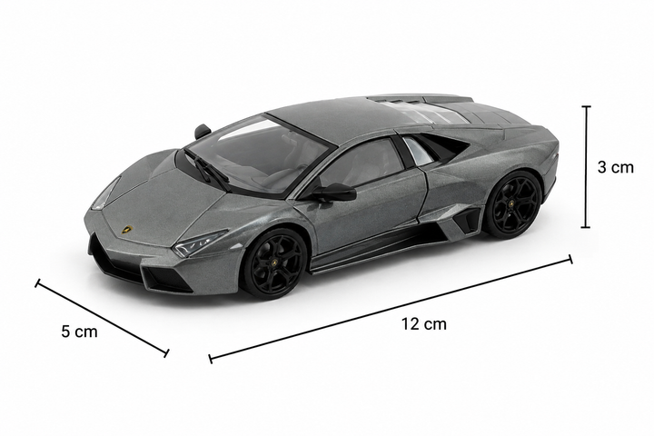 Carro Coleccionable Maisto 1:36 Lamborghini Reventon Gris