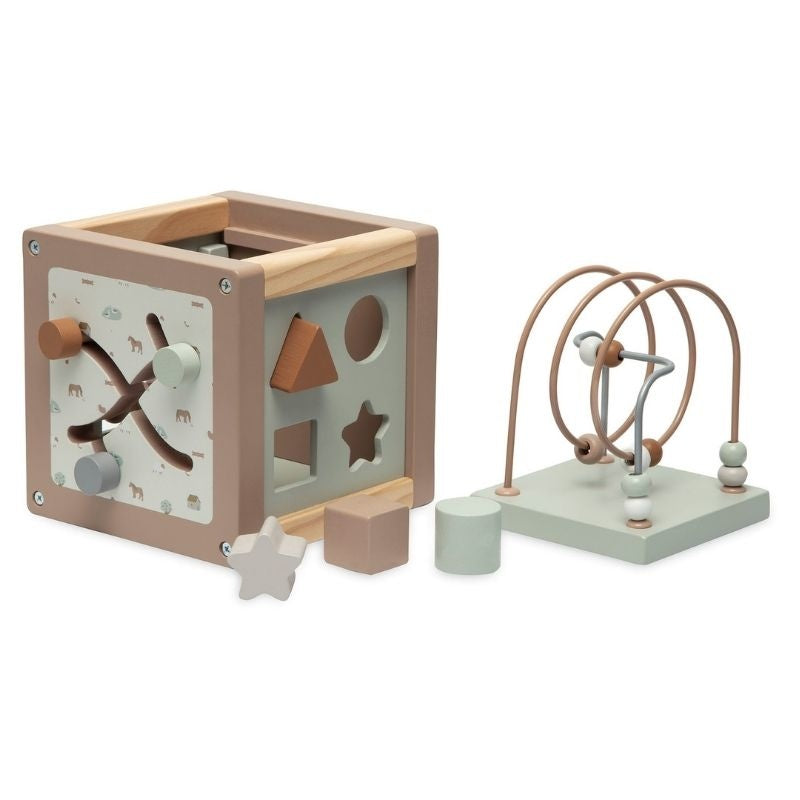 Cubo Didáctico De Actividades De Madera Para Niños