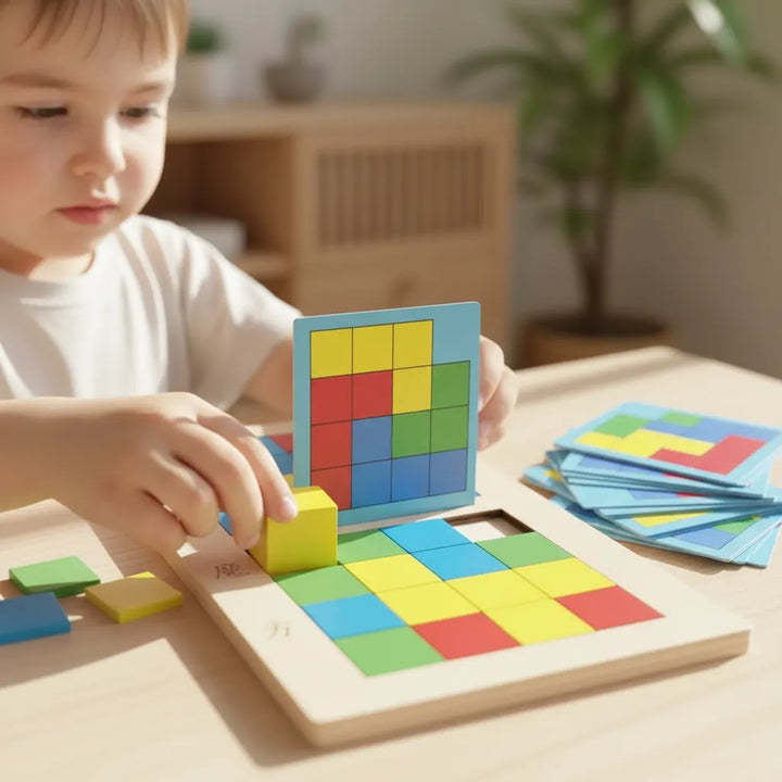 Juego De Mesa Educativo Rubik En Madera Para Niños