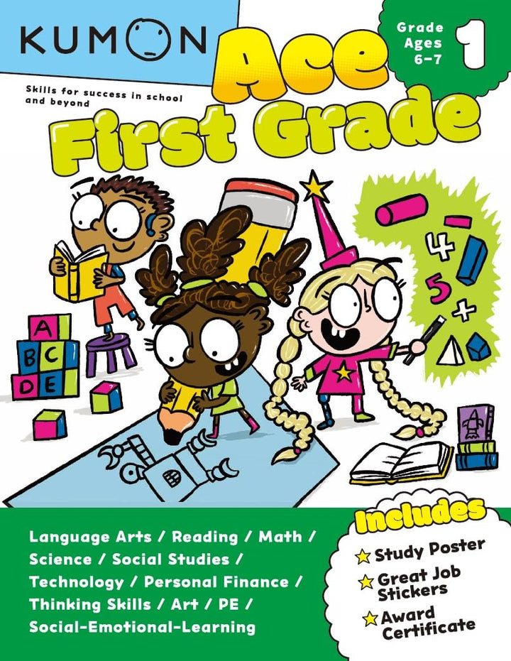 Libro Didáctico Kumon Ace Primer Grado Para Niños