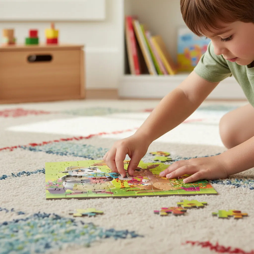 Rompecabezas Diseño Jardín 12 Piezas Para Niños