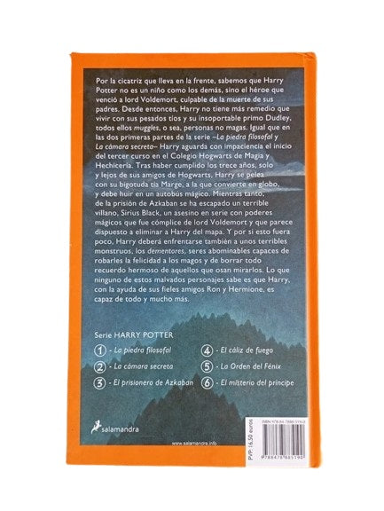 Libro Harry Potter Y El Prisionero Azkaban Niños