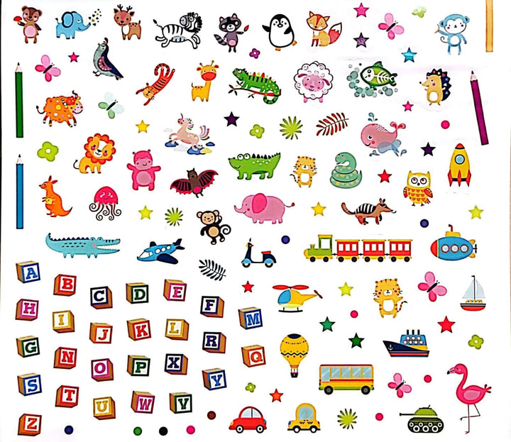 Libro Infantil Para Colorear Alfabeto 100 Pegatinas