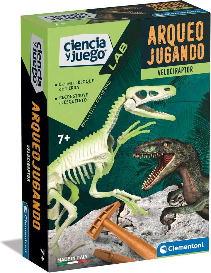 Juego Didáctico Fósiles De Velociraptor Niños