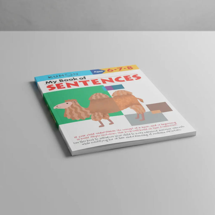 Libro Kumon My book of sentences para niños niñas