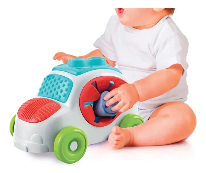 Juguete Carro Sensorial Encajable Motricidad Fina Para Niños
