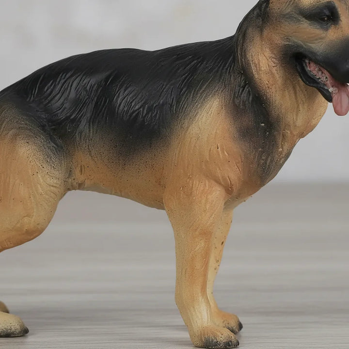 Figura Animales Pastor Alemán Pintado a Mano
