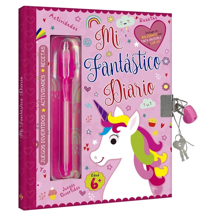 Libro Mi Fantástico Diario Bolígrafo Tinta Invisible Niños