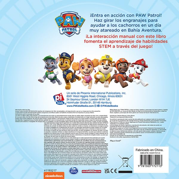 Libro Stem Gira Y Vuela Paw Patrol Engranajes Para Niños