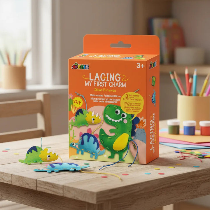 Set De Arte Y Manualidades Dinosaurios Tejidos Lv1