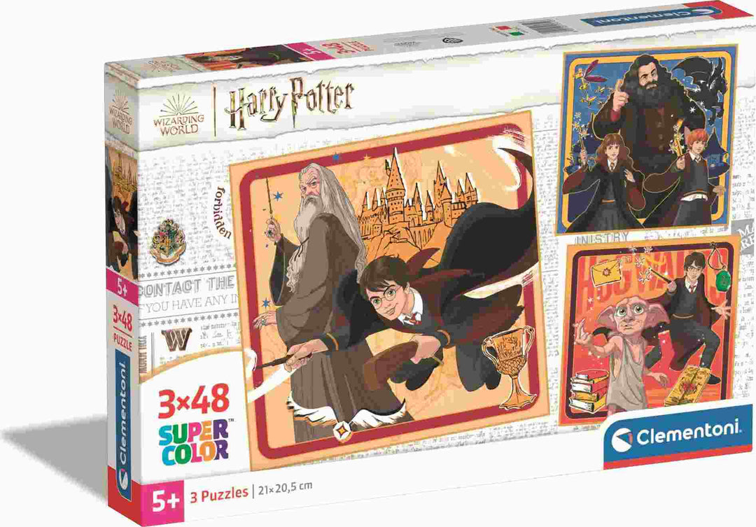 Rompecabezas 3 X 48 Piezas Harry Potter Clementon Para Niños