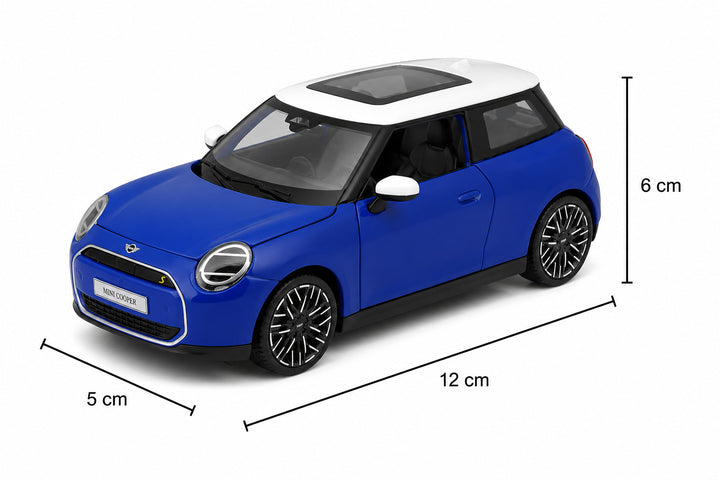 Carro Coleccionable A Escala 1/36 Mini Cooper Se Azul